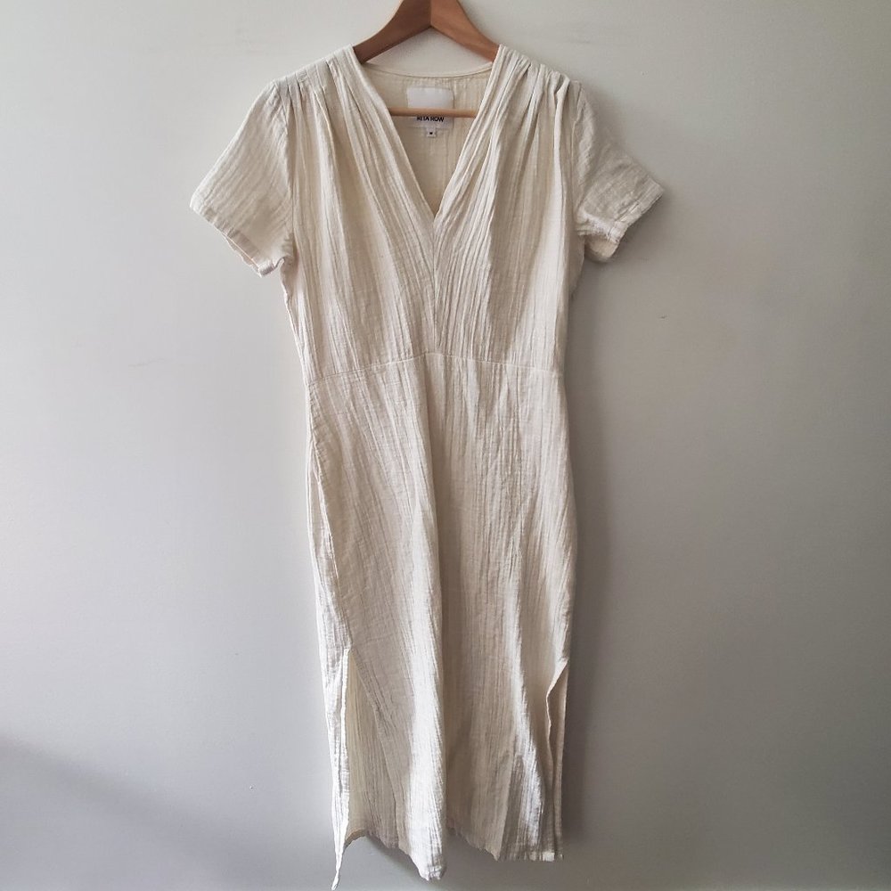 Rita Row Hedda Dress. Size M. Beige. 100% cotton. Made in Portugal.
